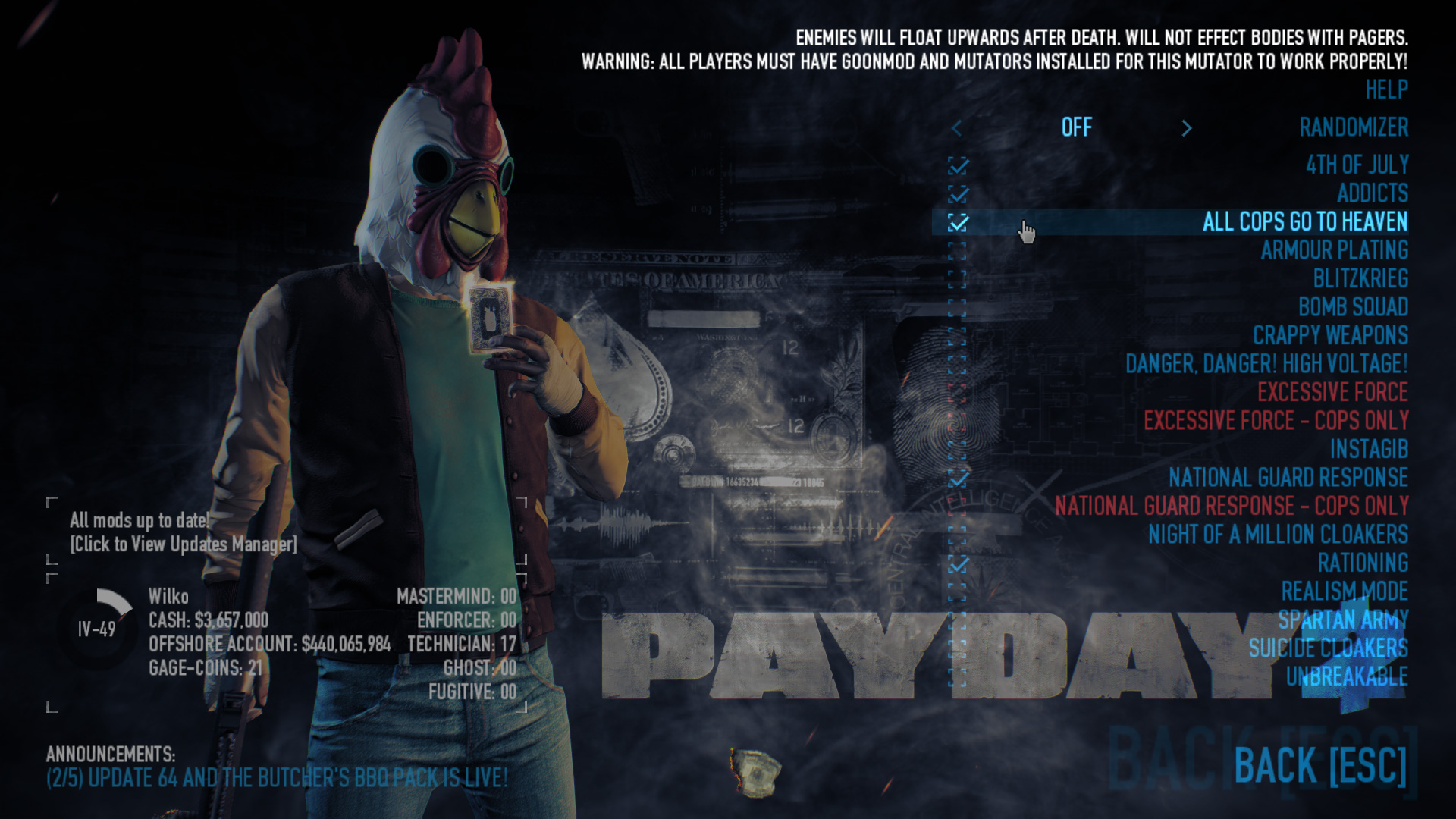 Goonmod for payday 2